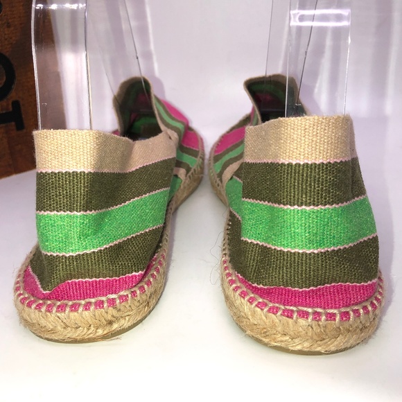 DIEGO Khaki, Pink Stripe Flat Slip On Espadrilles- UK 39/US??  *See Size Chart* - Picture 5 of 15